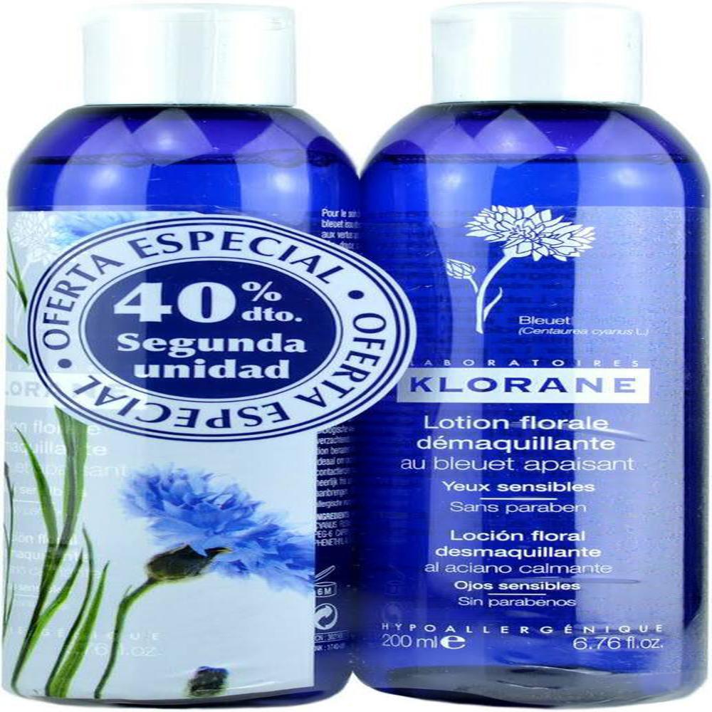 Klorane bleuet demaquillant yeux 2x200ml