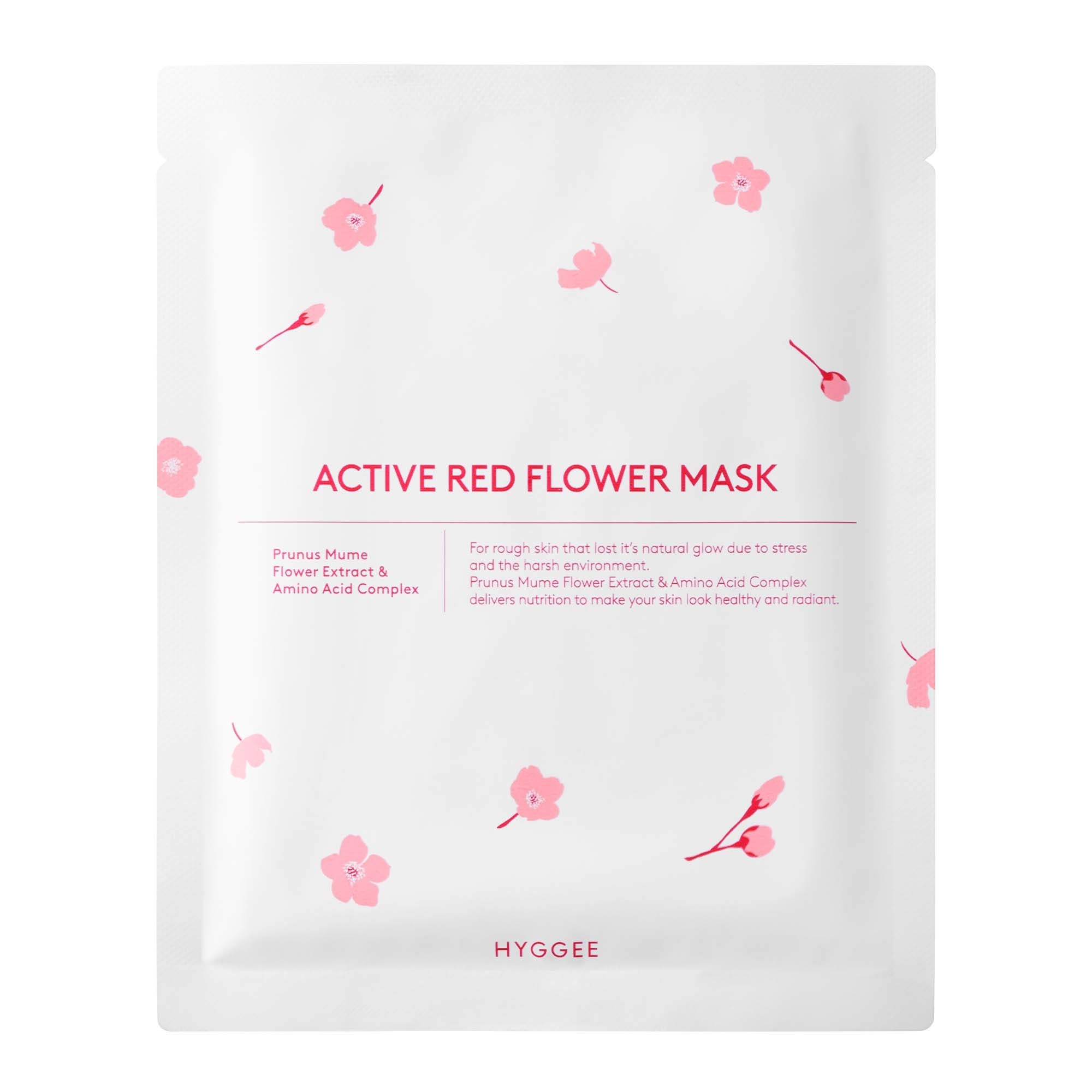 ACTIVE RED FLOWER MASK